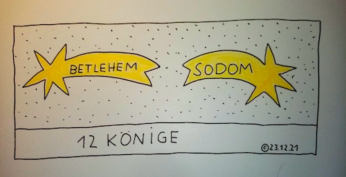 Cartoon: 12 Könige (medium) by Müller tagged bethlehem,sodom,könige