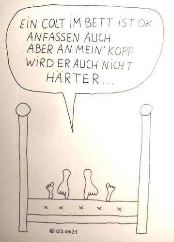 Cartoon: Colt im Bett (medium) by Müller tagged imbett,colt