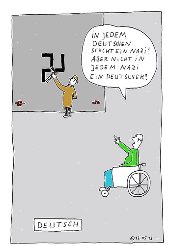 Cartoon: Deutsch (medium) by Müller tagged deutsch,german,nazi,graffiti
