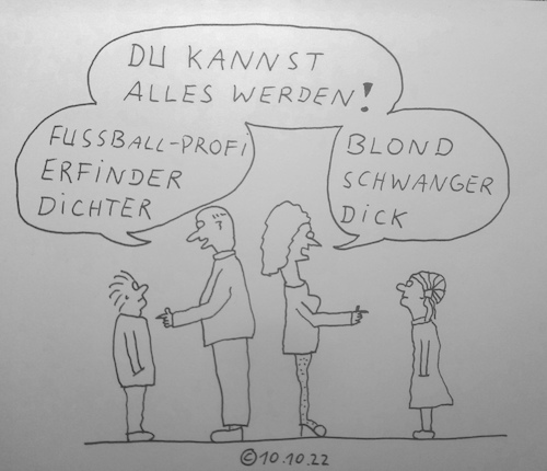 Cartoon: Du kannst alles werden (medium) by Müller tagged mann,frau