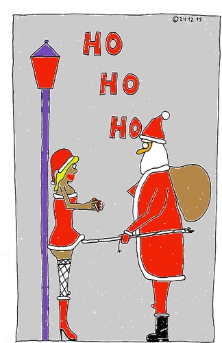 Cartoon: HO HO HO (medium) by Müller tagged weihnachtsmann,santa,claus,hohoho,ho