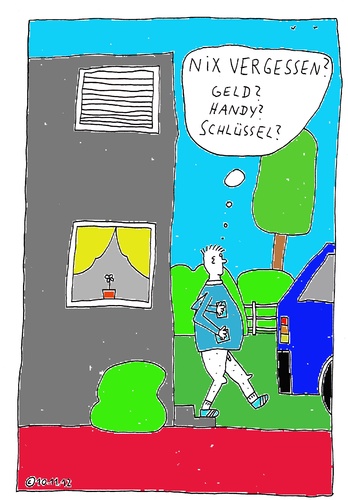 Cartoon: Nix vergessen ? (medium) by Müller tagged vergessen