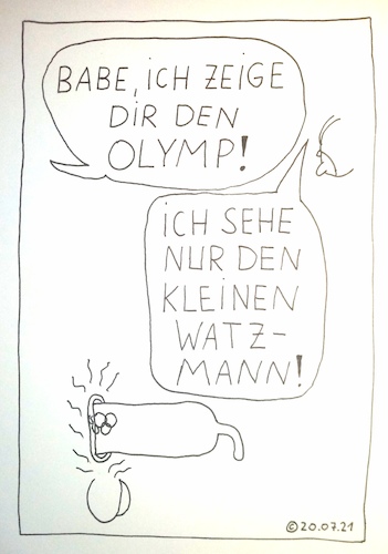 Cartoon: Olymp (medium) by Müller tagged olymp,kleiner,watzmann