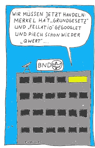Cartoon: QWERT (medium) by Müller tagged bnd,vw,grundgesetz,merkel,piech,google,fellatio,qwert
