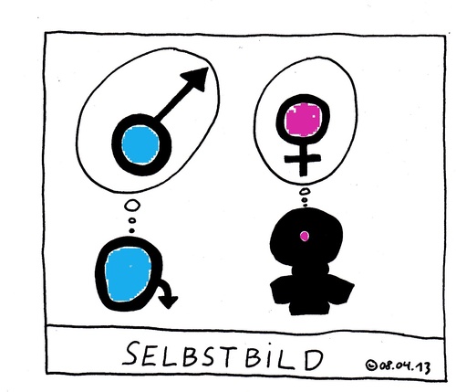 Cartoon: Selbstbild (medium) by Müller tagged selbstbild,selfassesment