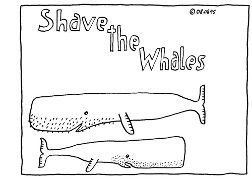 Cartoon: Shave the Whales (medium) by Müller tagged whale,wal,shave