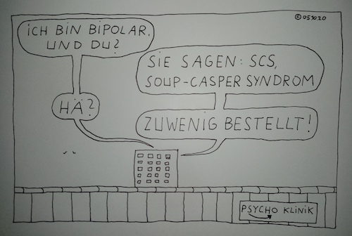 Cartoon: Soup-Casper Syndrom (medium) by Müller tagged scs,soupcaspersyndrom,suppenkaspar,amazon