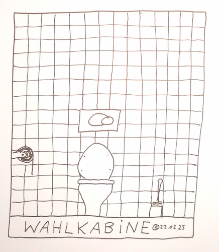 Cartoon: Wahlkabine (medium) by Müller tagged wahl,wahlkabine