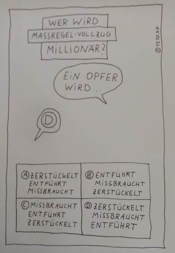 Cartoon: Wer wird Millionär Massregelvoll (medium) by Müller tagged werwirdmillionär,massregelvollzug