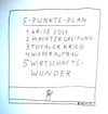 Cartoon: 5-PUNKTE-PLAN (small) by Müller tagged plan,2025