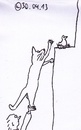 Cartoon: Katzenfutter (small) by Müller tagged katzenfutter,catfood,katze,cat,vogel,bird