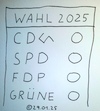 Cartoon: Wahl 2025 (small) by Müller tagged cdu,afd