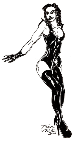 Cartoon: Latex black (medium) by Toonstalk tagged latex,boots,catsuit,sandm,behavior,sensual,model