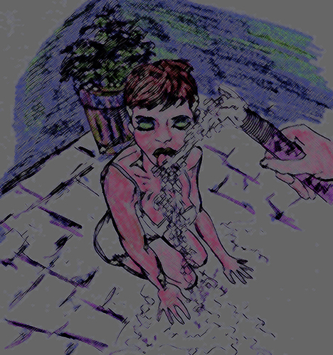 Cartoon: LUCY   THIRST (medium) by Toonstalk tagged thirst,water,garden,outdoors,girl,hose,wet,sexy,sensual,drink,undergarment