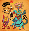 Cartoon: Real Ones (small) by Garvals tagged monster,gromble,ickis,oblina,krumm,nickelodeon