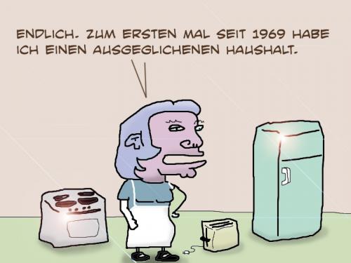 Cartoon: Haushalt (medium) by prinzparadox tagged haushalt,deutschland,germany,1969,wachstum,growth,wirtschaft,economy