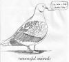 Cartoon: Remorseful animals (small) by prinzparadox tagged pidgeon,taube,animal,tier,conflict,nature,mankind,people