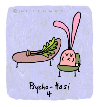 Cartoon: Hasi 53 (medium) by schwoe tagged hase,hasi,psycho,therapie,möhre,satt,hunger