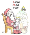 Cartoon: HAPPY NEW YEAR (small) by majezik tagged christmas,swine,flu