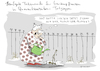 Cartoon: Quarantäne (small) by H Mercker tagged quarantäne,corona,corvid,tagesaktuell,mercker,cartoon,gießen,blumen,garten,einsamkeit,dame,oma,aktuell
