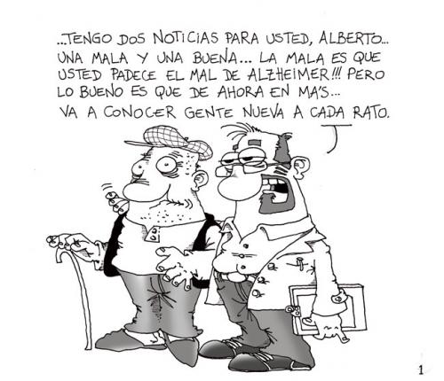 Cartoon: Alzheimer (medium) by Luiso tagged medicine