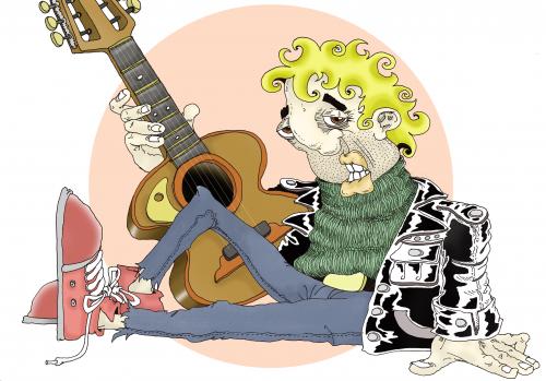 Cartoon: Guitar (medium) by Luiso tagged music
