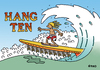 Cartoon: Hang Ten (small) by piro tagged hang,10,surfing,bats,water,sports,waves
