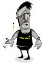 Cartoon: aussen atze innen Jonny (small) by bkopf tagged bkopf,atze,jonny,black,green,freak