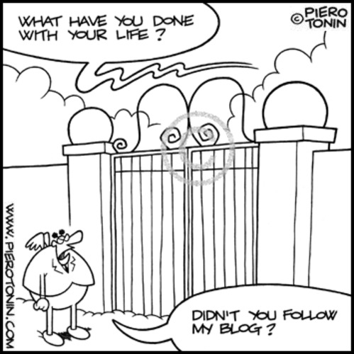 Cartoon: Blogger in Heaven (medium) by Piero Tonin tagged piero,tonin,blog,blogs,blogger,bloggers,social,network,networks,internet,dead,death,heaven,pearly,gates,god,afterlife,paradise,religion,religions,catholic,catholics,catholicism