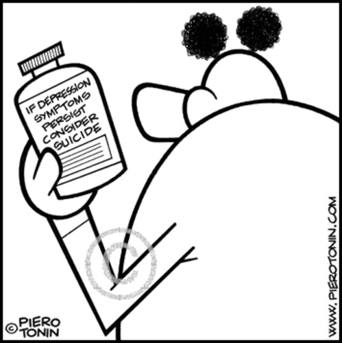 Cartoon: Medication (medium) by Piero Tonin tagged piero,tonin,depression,depressed,medication,medications,medicine,drug,drugs,suicide,health,farmacy,doctor,doctors