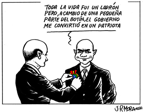 Cartoon: Amnistia fiscal Spain (medium) by jrmora tagged amnistia,fiscal,spain