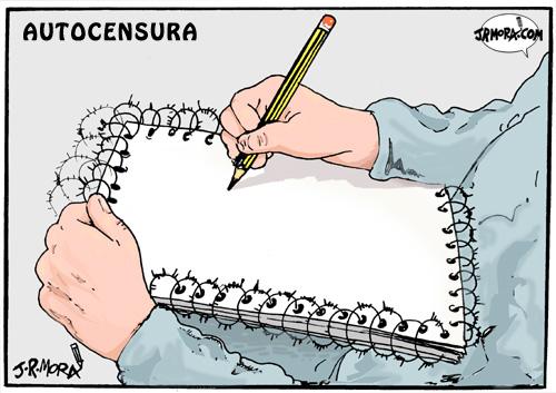 Cartoon: Autocensura (medium) by jrmora tagged censura,autocensura