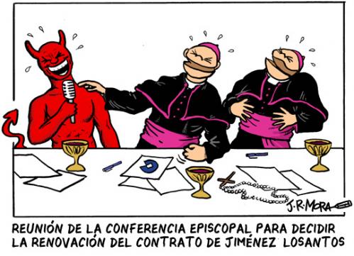 Cartoon: Conferencia episcopal (medium) by jrmora tagged obispos,losantos,conferencia,episcopal