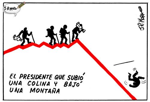 Cartoon: Crisis y recesion (medium) by jrmora tagged crisis,economia,recesion,dinero,wall,street