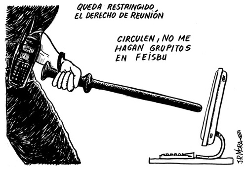 Cartoon: Derecho de reunion (medium) by jrmora tagged derecho,reunion,leyes
