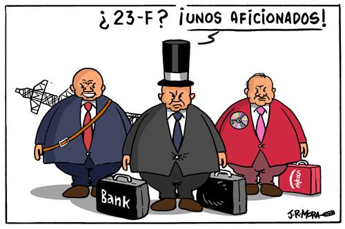 Cartoon: Los grandes poderes (medium) by jrmora tagged poderes,banca,dinero,energia,electricidad,derechos,autor