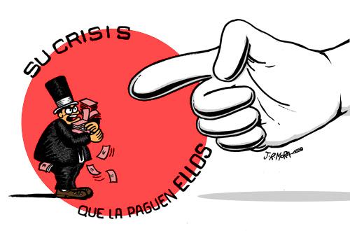 Cartoon: Su crisis que la paguen ellos (medium) by jrmora tagged banca,crisis,inyeccion,dinero,probreza,bolsa