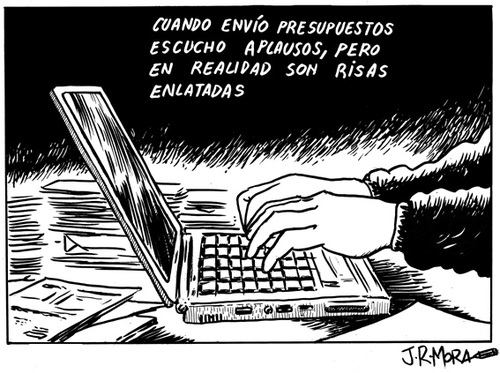 Cartoon: Trabajador autonomo (medium) by jrmora tagged trabajo,autonomo,deudas,trabajador,empleo,crisis