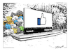 Cartoon: Facebook (small) by jrmora tagged facebook social network internet