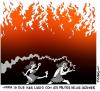 Cartoon: Incendios (small) by jrmora tagged verano,incendios,spain,tarragona,bomberos
