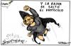 Cartoon: Protocolo (small) by jrmora tagged reyes,protocolo,spain