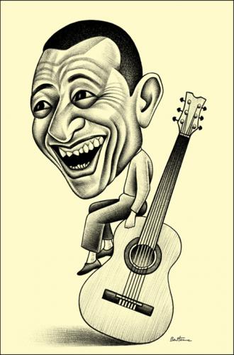 Cartoon: Henri Salvador (medium) by BenHeine tagged henrisalvador,singer,musician,bossanova,star,laugh,guitar,salvador,instrument,alive,death,durability,crooner,elegance,old,age,bow,play,chanteur,sadness,happiness,alafrancaise,jazz,humour,portrait,caricature,song,france,brazil,riodejaneiro,benh