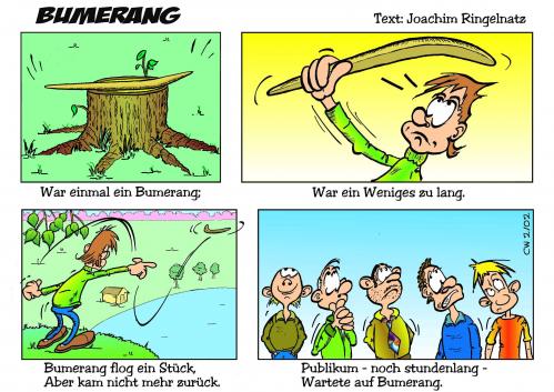 Cartoon: Bumerang (medium) by cwtoons tagged sport,literatur,bumerang