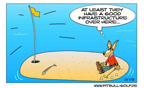 Cartoon: Insel 1 (medium) by cwtoons tagged sport,golf,insel,hase