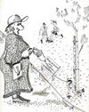Cartoon: Wollt ihr wohl vom Rasen gehen ! (small) by kocki tagged kinder,tier,oma,rasen