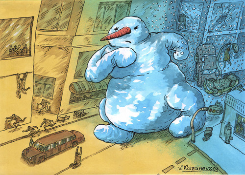 Cartoon: Winter (medium) by Kazanevski tagged no