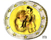 Cartoon: The New EURO (small) by Christo Komarnitski tagged euro,europe,eu,france,germany,economy,nicolas,sarkozy,angela,merkel
