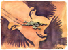 Cartoon: Vultures in the Libyan desert (small) by Christo Komarnitski tagged moammar,gadhafi,libya,oil,war,europe,world