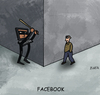 Cartoon: Facebook (small) by Farhad Foroutanian tagged media