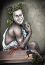 Cartoon: Michel Satyr Friedmann (small) by Anitschka tagged michel,friedmann,satyr,prostitution,menschenhandel,kokain,n24,hetze